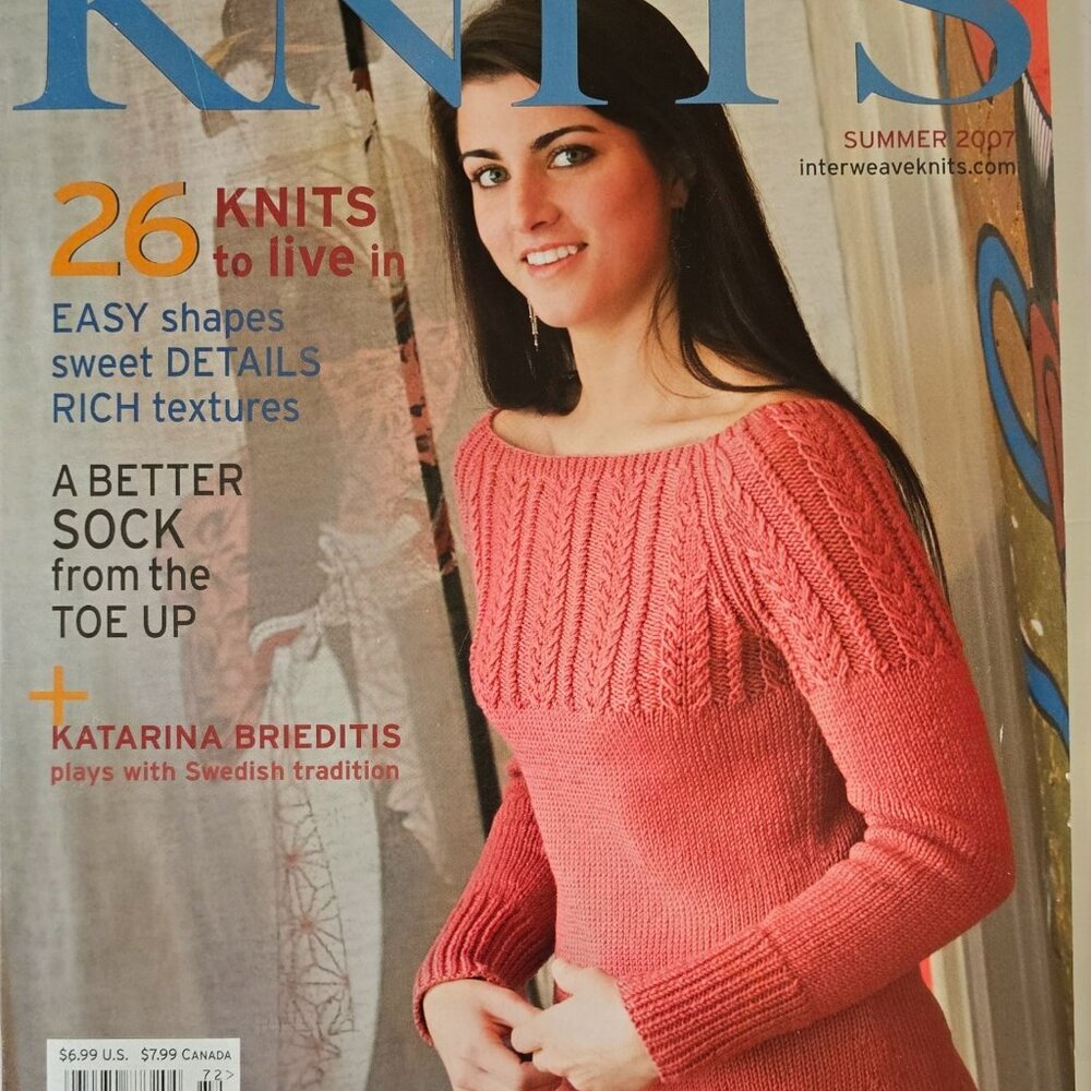 Interweave Knits Summer 2007 Magazine Featuring Knitting Patterns For Women & Ch